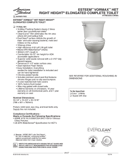 esteem™ vormax™ het right height® elongated complete toilet
