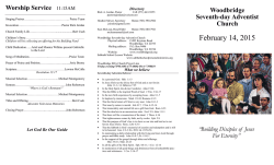 church bulletin - Woodbridge Seventh