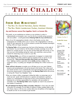 The Chalice - First Unitarian Church of Pittsburgh