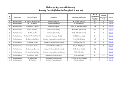 Faculty - Maharaja Agrasen University