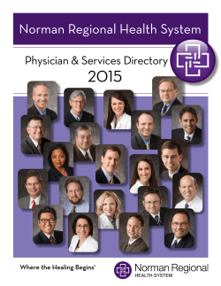 Physician Directory 2015 - Norman Regional Health System