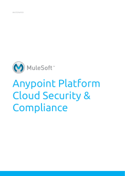 Anypoint Cloud Security & Compliance whitepaper