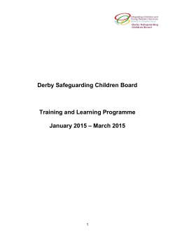 March 2015 - Derby Safeguarding Children`s Board