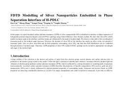 FDTD Modelling of Silver Nanoparticles Embedded in Phase