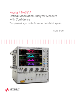 Keysight N4391A Optical Modulation Analyzer Measure with