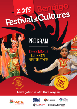 PROGRAM - Bendigo Festival of Cultures