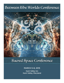 March 5–8, 2015 - Sacred Space Conference