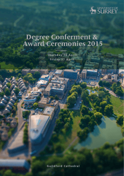 Degree Conferment and Award Ceremonies (student notes) 2015