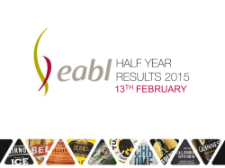 13TH FEBRUARY - East African Breweries Ltd