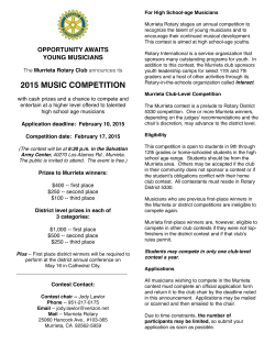 2015 MUSIC COMPETITION
