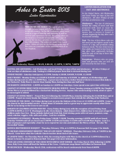 February 15, 2015 - Holy Cross Catholic Church