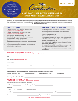 2015 baltimore ravens cheerleader prep clinic registration form prep