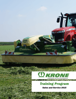 Training Program - Krone North America