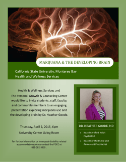 Marijuana and The Developing Brain 2015-04