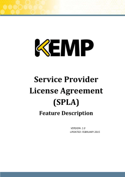 Service Provider License Agreement (SPLA)