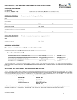 Coverdell Education Savings Account Transfer Form