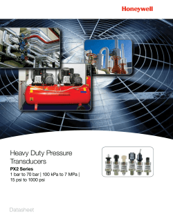 Heavy Duty Pressure Transducers, PX2 Series, 1 bar to 70 bar | 100