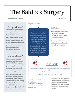 Read our Newsletter - The Baldock Surgery