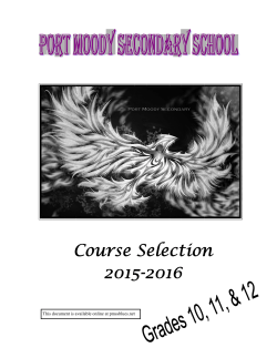 Course Selection 2015-2016