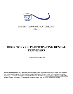 Directory of participating dental providers