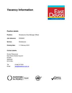 Vacancy Information - East Devon District Council Jobs