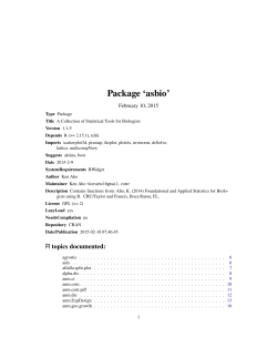 Package `asbio`