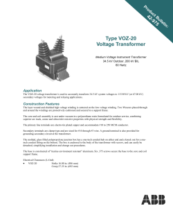 Type VOZ-20 Voltage Transformer (English