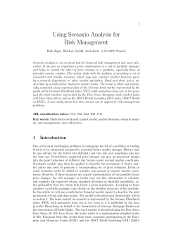 Using Scenario Analysis for Risk Management