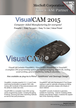 VisualCAM® - MecSoft Corporation