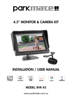 4.3” monitor & camera kit installation / user manual