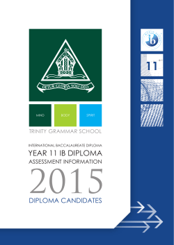 YEAR 11 IB DIPLOMA - Trinity Grammar School