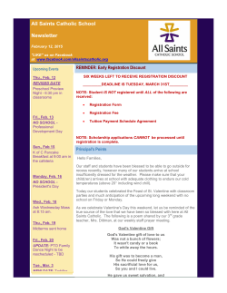 All Saints Catholic School Newsletter