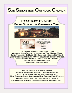 this week`s bulletin - San Sebastian Catholic Church