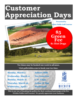 Customer Appreciation Days - Wichita Public Golf Courses
