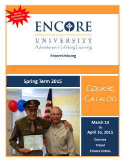 Course Catalog PDF - Encore University