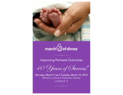 the brochure - March of Dimes | 40th Annual Perinatal
