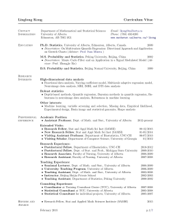 Linglong Kong Curriculum Vitae