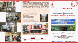 18th QIP Brochure and Form - Delhi Institute of Pharmaceutical