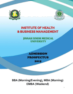 Click Here for Prospectus - Jinnah Sindh Medical University