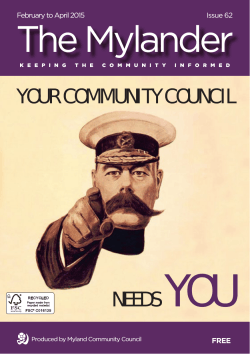 latest issue - Myland Community Council