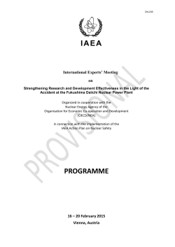 Provisional Programme - International Atomic Energy Agency
