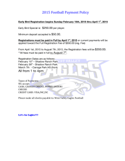 2015 Football Payment Policy