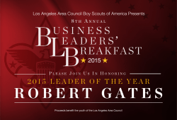 ROBERT GATES ROBERT GATES - business leaders` breakfast