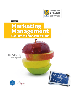 2015 Department of Marketing Handbook
