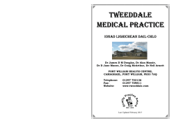 Practice Leaflet - Tweeddale Medical Practice