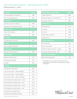 Discontinued Products List