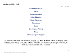 Vendors List - Gorman Learning Center