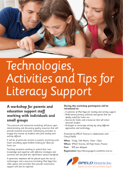Technologies, Activities and Tips for Literacy
