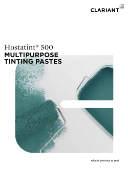 Hostatint® 500 - Multipurpose Tinting Paste (283