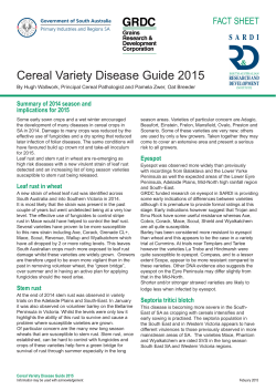 Cereal Variety Disease Guide 2015